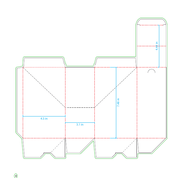 10ct shipper for 2ct preroll bags dieline