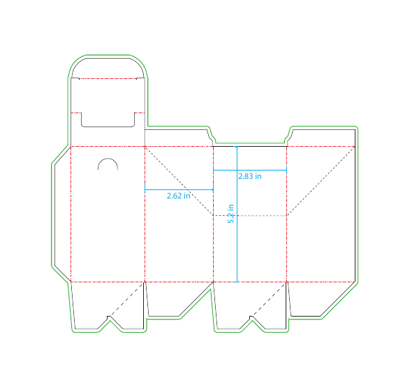 10ct shipper for 3ct cards dieline