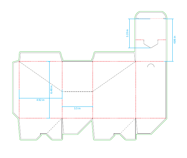 10ct shipper for 5ct mylar bags dieline