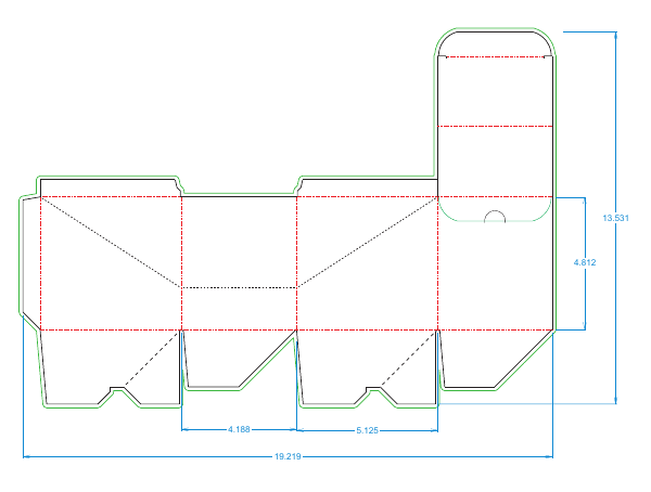 10ct shipper for pre-roll unit cartons dieline