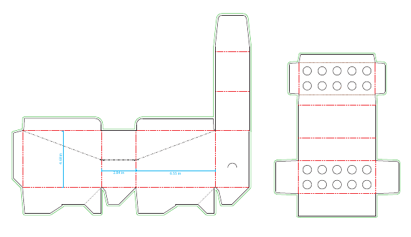 10ct stand-up pre-roll shipper with insert dieline