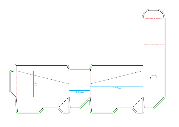 10pk bottle shipper for pills dieline
