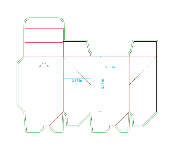 10pk shipper for Lucid-style 4-ct tablet cards dieline