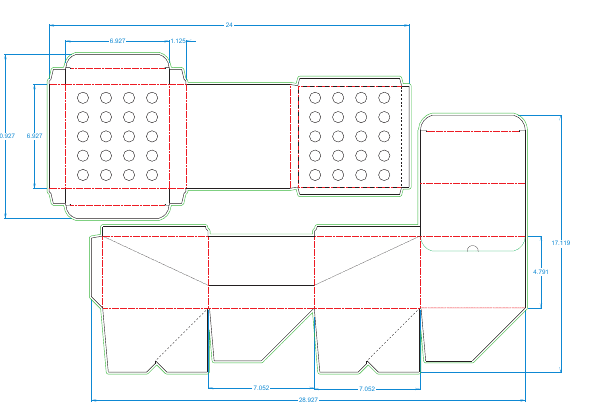 20ct stand-up pre-roll shipper and insert dieline