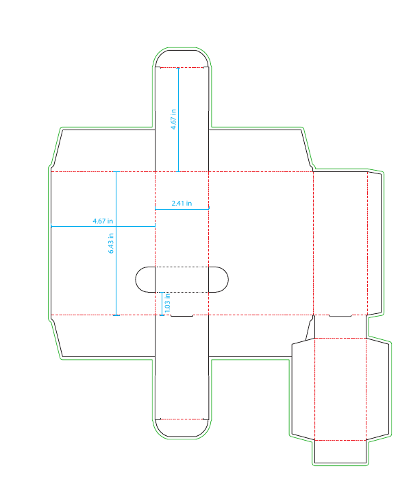20pk false-bottom gravity shipper dieline
