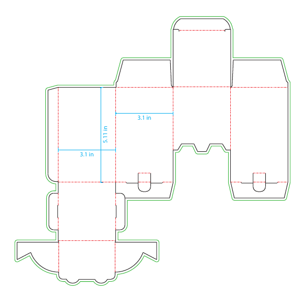 25ct gravity shipper for singles dieline