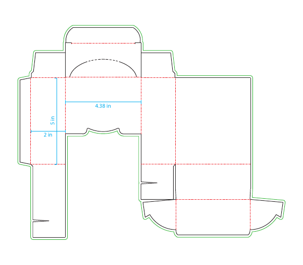 30ct gravity-feed tablet shipper dieline