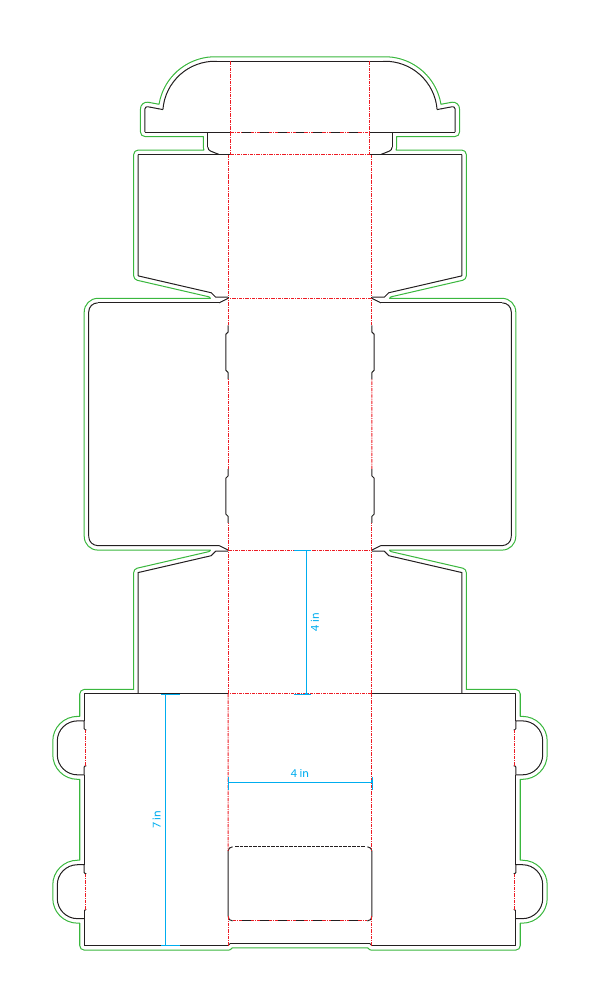 30ct gravity shipper for single tabs dieline