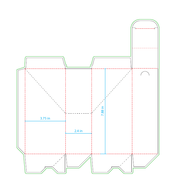 5pk shipper for 15ml syringe bags dieline