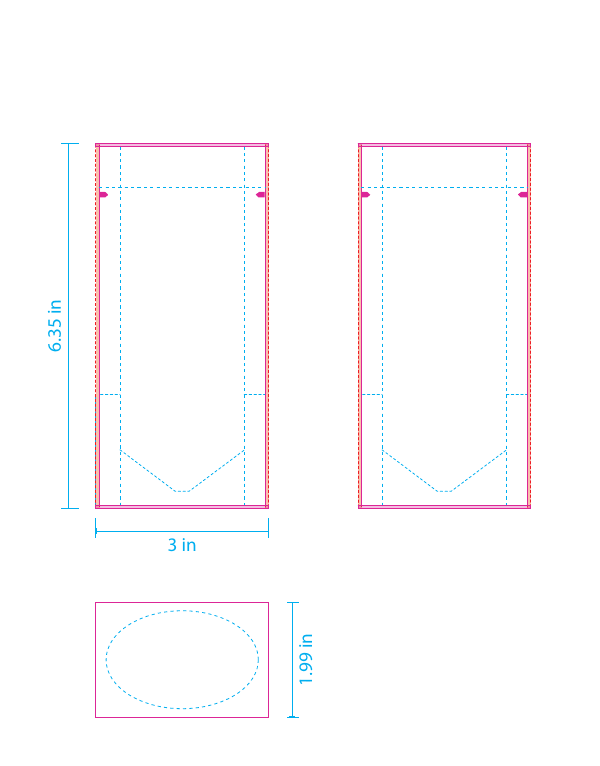 Bag for the 10ct shipper for 4ct preroll bags dieline