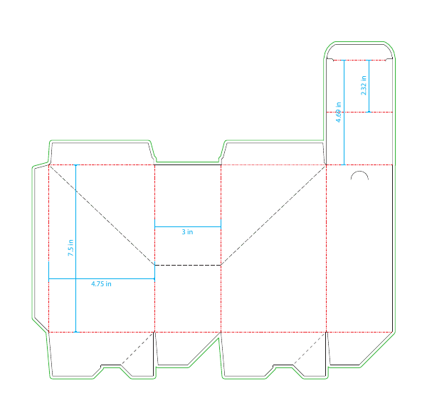 Pre-roll shipper dieline