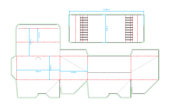 Shipper and insert for cards dieline
