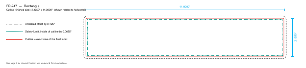Rectangle label FD-247 dieline