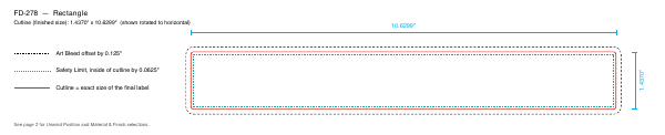 Rectangle label FD-278 dieline