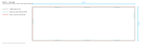 Rectangle label FD-294 dieline