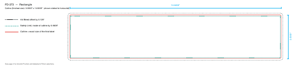 Rectangle label FD-373 dieline