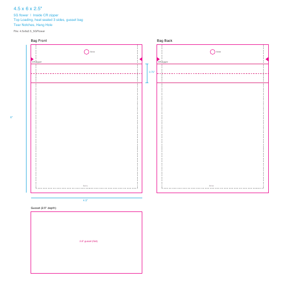 5G flower dieline