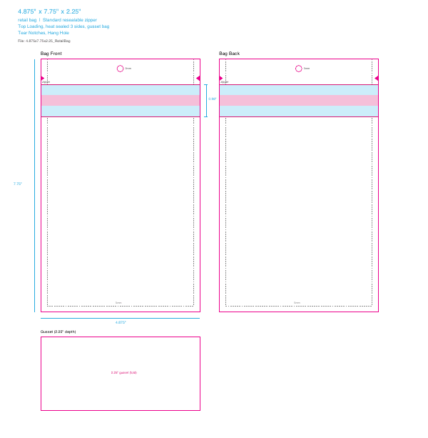 Retail bag dieline